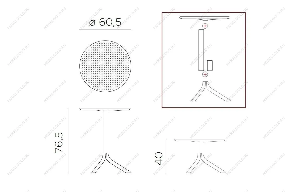 Стол Nardi Step, белый | изображение 7