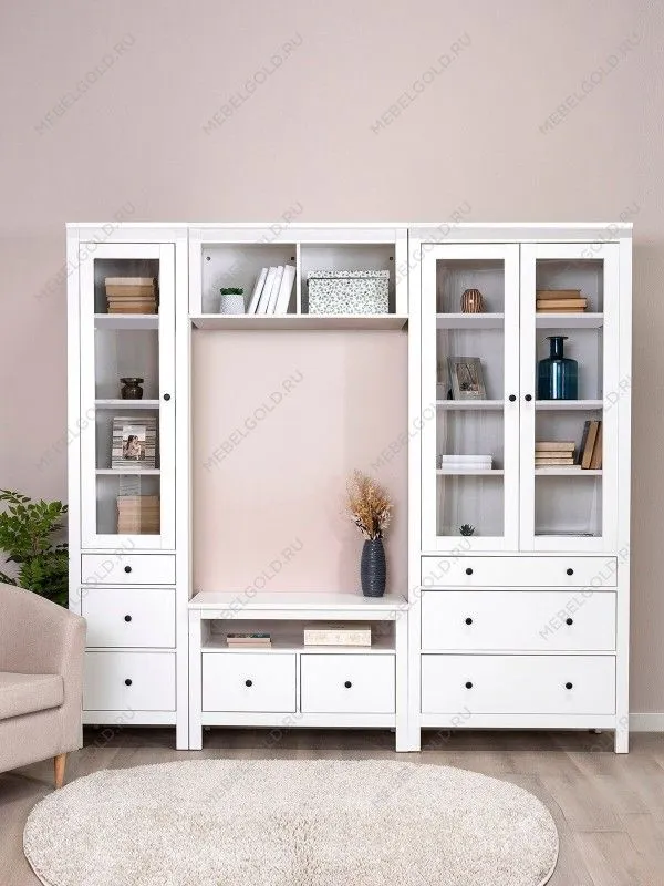 Полка навесная Сага, 2 секции, белая | изображение 2