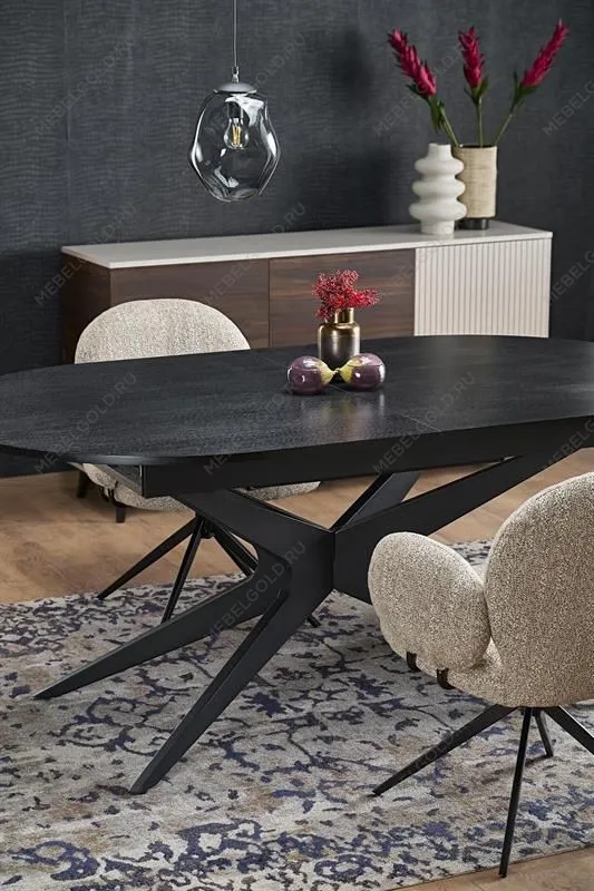 Стол обеденный Halmar SANDRO раскладной (черный/черный) | изображение 16