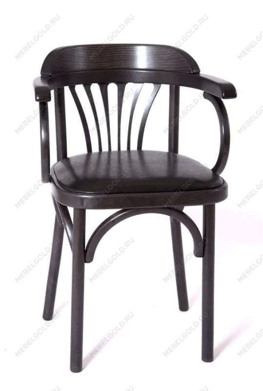 Стул Михаэль мягкий (венге, экокожа ЧЕРНАЯ) | изображение 2