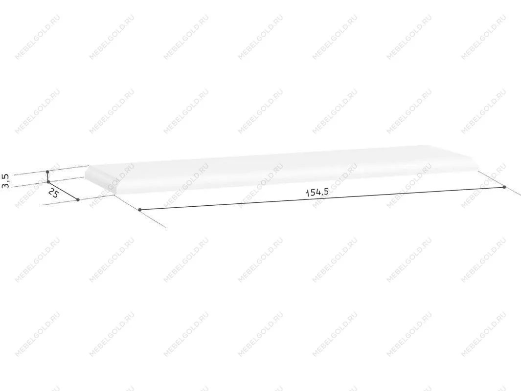 Полка Кентаки POL/155 белый | изображение 4