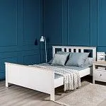 САГА кровать двойная 140х200 белая/ясень | изображение 2