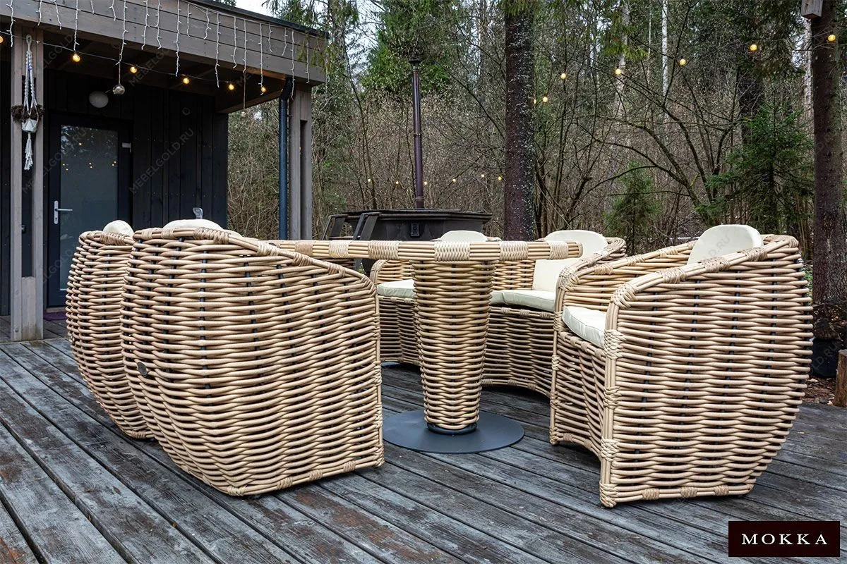 Комплект плетеной мебели МОККА MAJORCA, соломенный | изображение 1