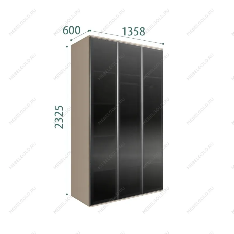 Шкаф 3-х дверный Bogemia Air (Ваниль/Серебро) БМШ2/3(3)