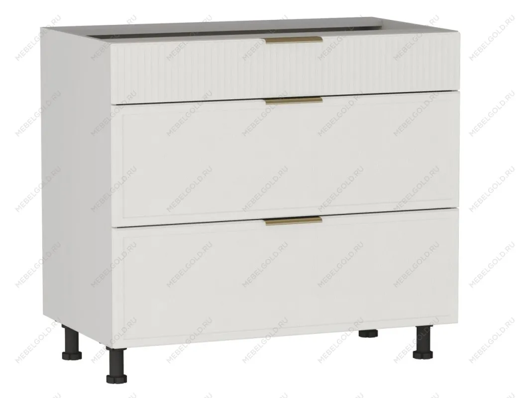 Стол с ящиками СЯ-90 (140/284), Берта (900*528*820) Экокожа Белый, 25326