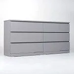 МАЛЬМ / VARMA Комод ИКЕА / IKEA 6D 160х77х40, серый | изображение 1