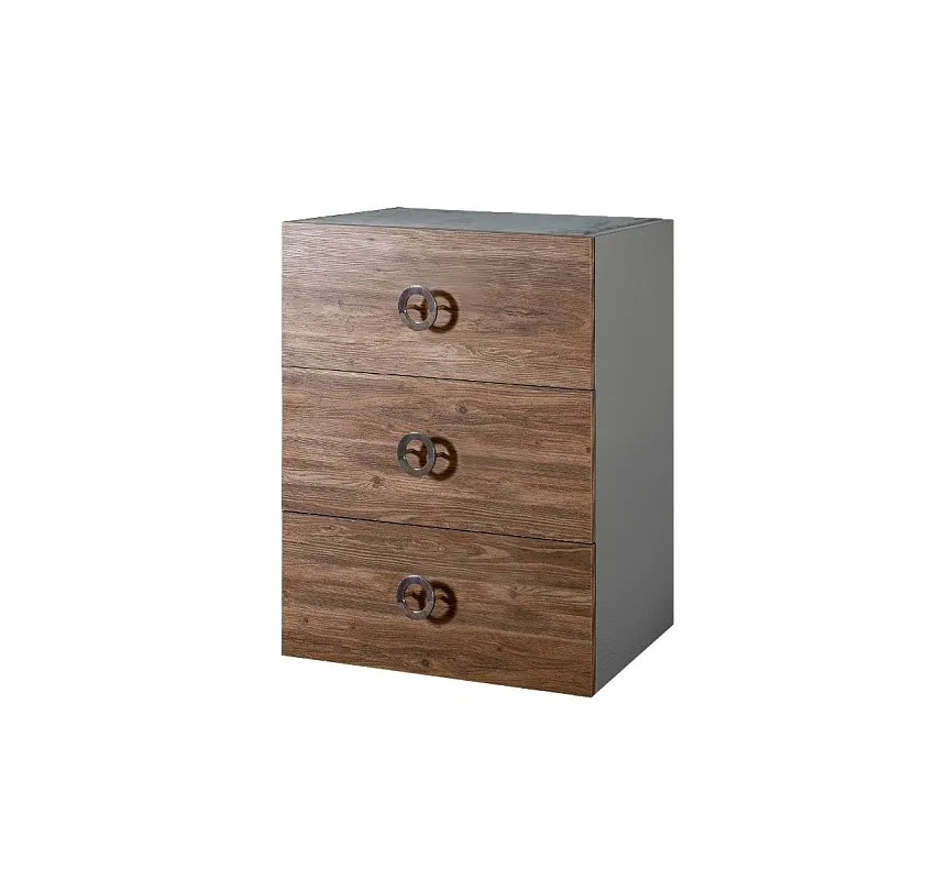 Комод Bogemia Fly Wood Fi (Серый) (Novabuk/Хром) БМКМ-1
