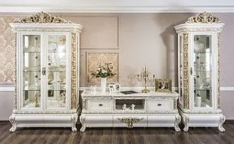 Гостиная Алсу 1+тв+2 белый глянец