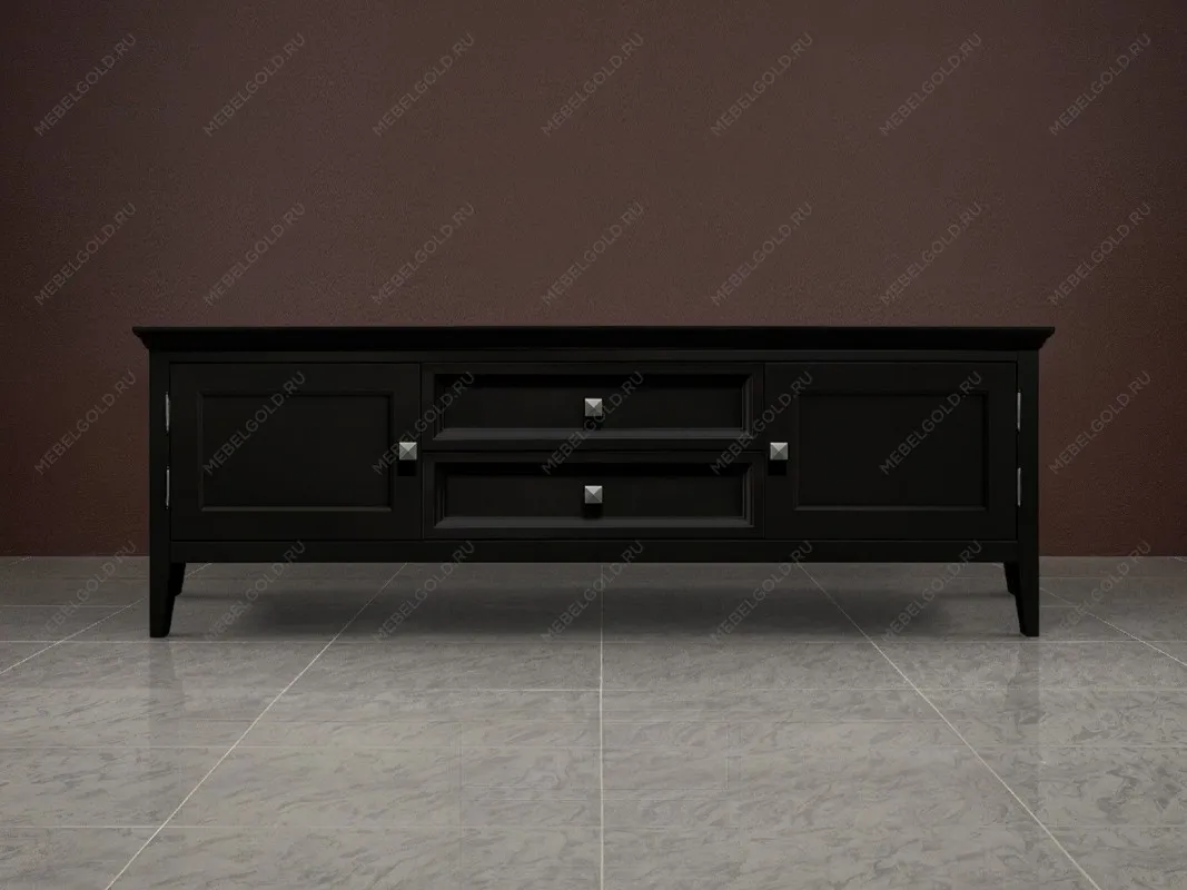 Тумба ТВ 2 ящика 2 дверцы Manhattan (Черный) | изображение 1
