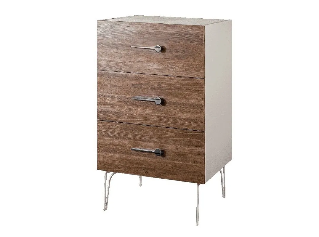 Комод Bogemia Wood Wo (Слоновая кость) (Lakobel/Хром) БМКМ-1(Wo)