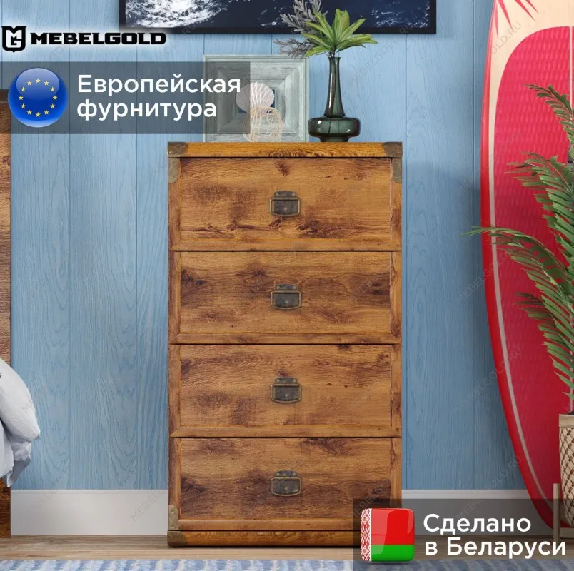 Комод Индиана JKOM4S/50 дуб саттер | изображение 1