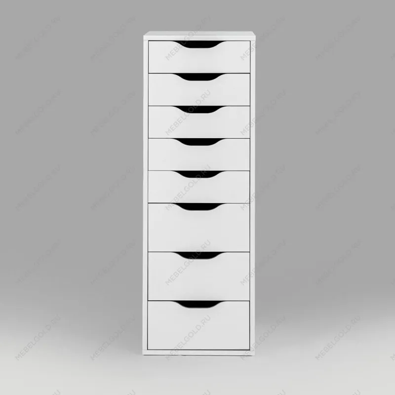 ИНГАР комод ИКЕА / IKEA белый высокий с выдвижными ящиками | изображение 2