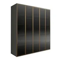 Шкаф 5-ти дв. Bogemia Air (Серый/Золото) БМШ2/5(5)