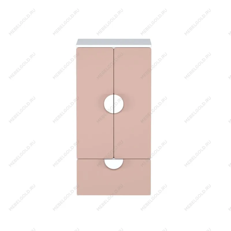 ПИКСИ шкаф распашной с 2 дверьми, полкой и ящиком 60х57х123, мечтательный пион | изображение 1