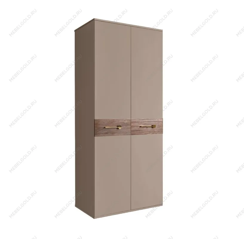 Шкаф 2-х дверный Bogemia Wood Wo (Мокка/Золото) БМШ2/2(Wo)