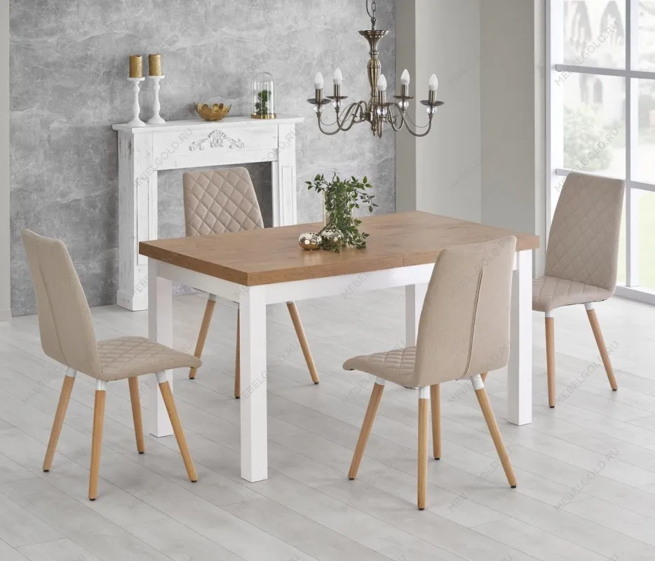 Стол обеденный Halmar TIAGO раскладной (дуб ланселот/белый) | изображение 7