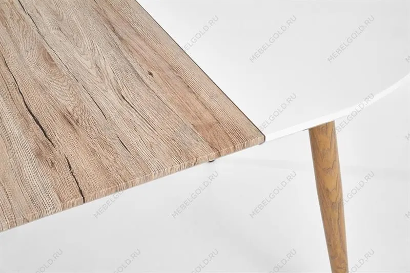 Стол обеденный Halmar EDWARD раскладной (белый/дуб сан ремо) | изображение 5