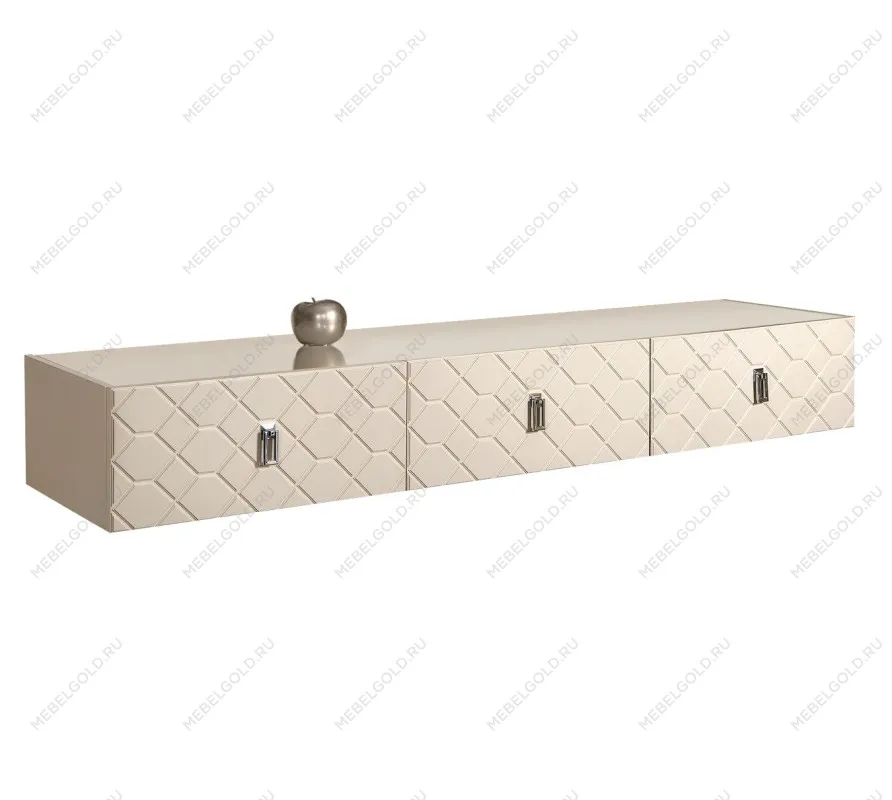 Тумба телевизионная 2.1м Bogemia Fly Farfalle (Слоновая кость) (Lakobel/Хром) БМТ-2