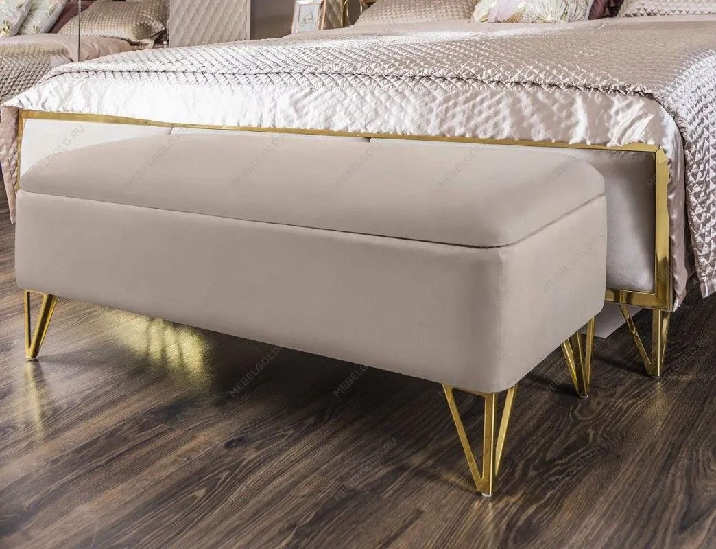 Банкетка Лара бежевый глянец | изображение 4