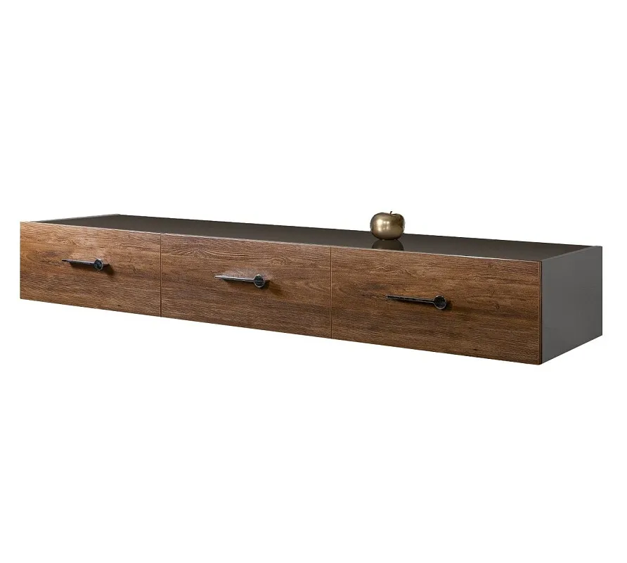 Тумба телевизионная 2.1м Bogemia Fly Wood Wo (Серый) (Lakobel/Хром) БМТ-2