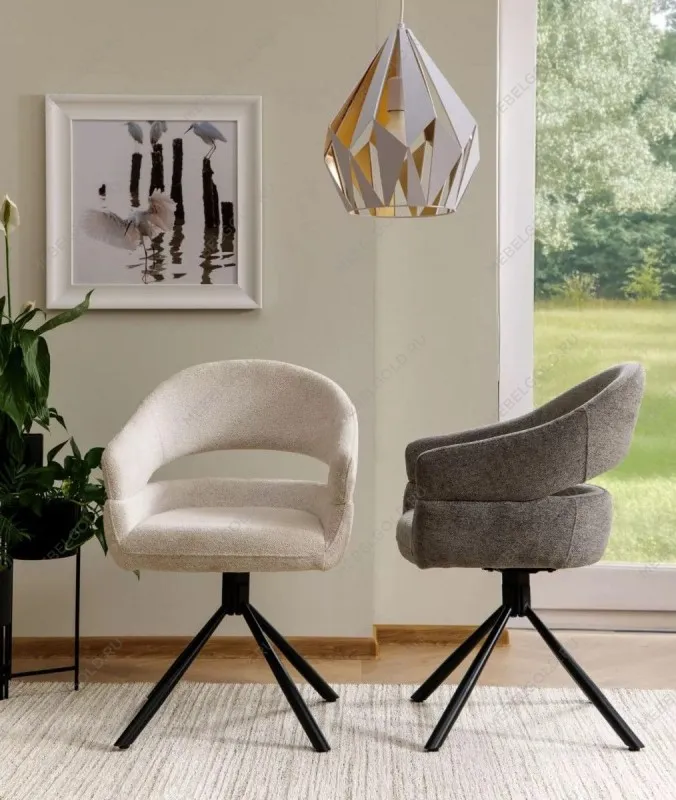 Стул кухонный Signal BORGO Raven 22 поворотный (светло-бежевый/черный) | изображение 7