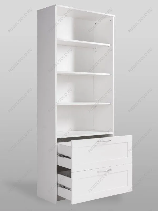 Стеллаж Сириус, 2 ящика, 78х35х190 см, белый | изображение 10