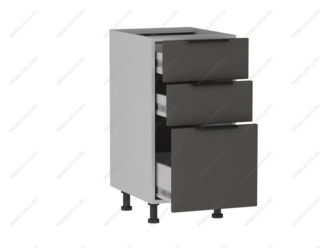 Стол с ящиками СЯ-40 (176/356), Ватель (400*523*820) Экокожа Серый, 23316 | изображение 1