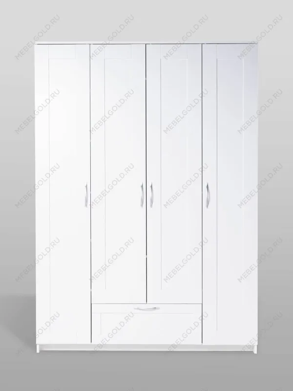 Шкаф Сириус, 4 двери и 1 ящик, 156х59х220 см, белый | изображение 8