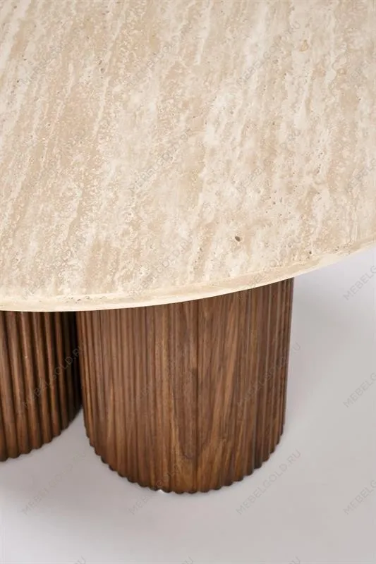 Стол журнальный Halmar DOROTEA (травертин/орех) | изображение 11