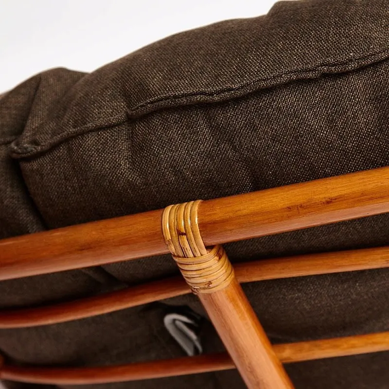 Кресло Papasan с подушкой Коньяк, ткань | изображение 4