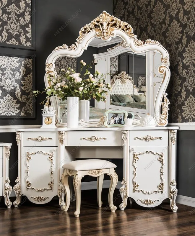 Туалетный столик Флоренция белый перламутр глянец | изображение 2