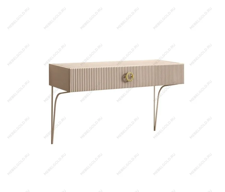 Стол туалетный (консоль) Bogemia Fillini (Ваниль) (Novabuk/Золото) БМСТ-1(FI)
