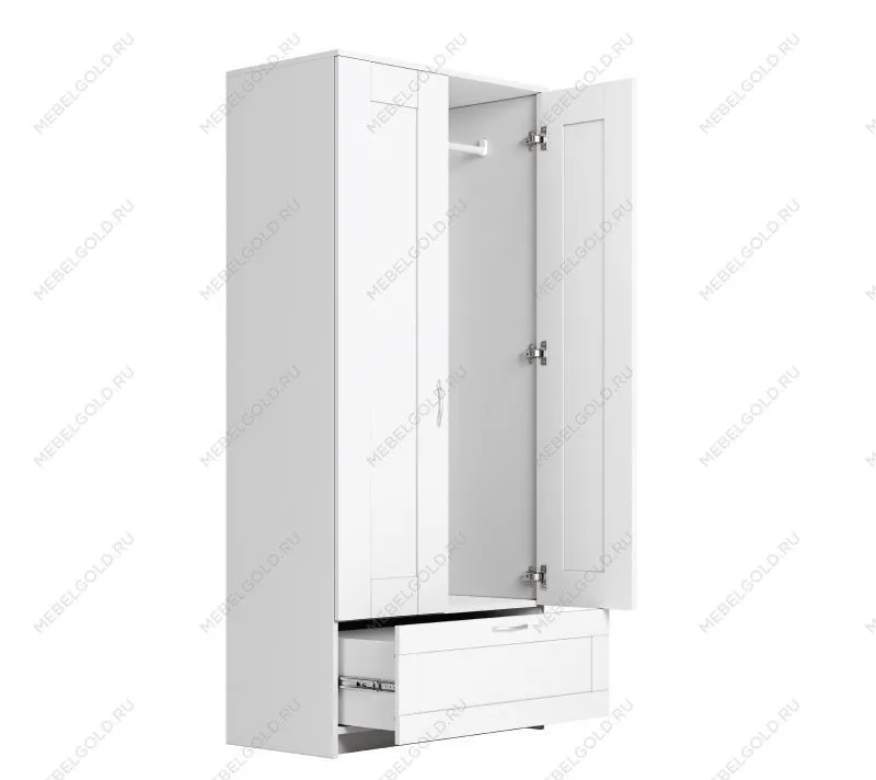 БРИМНЭС / СИРИУС Шкаф ИКЕА / IKEA комбинированный 2 двери и 1 ящик белый | изображение 2