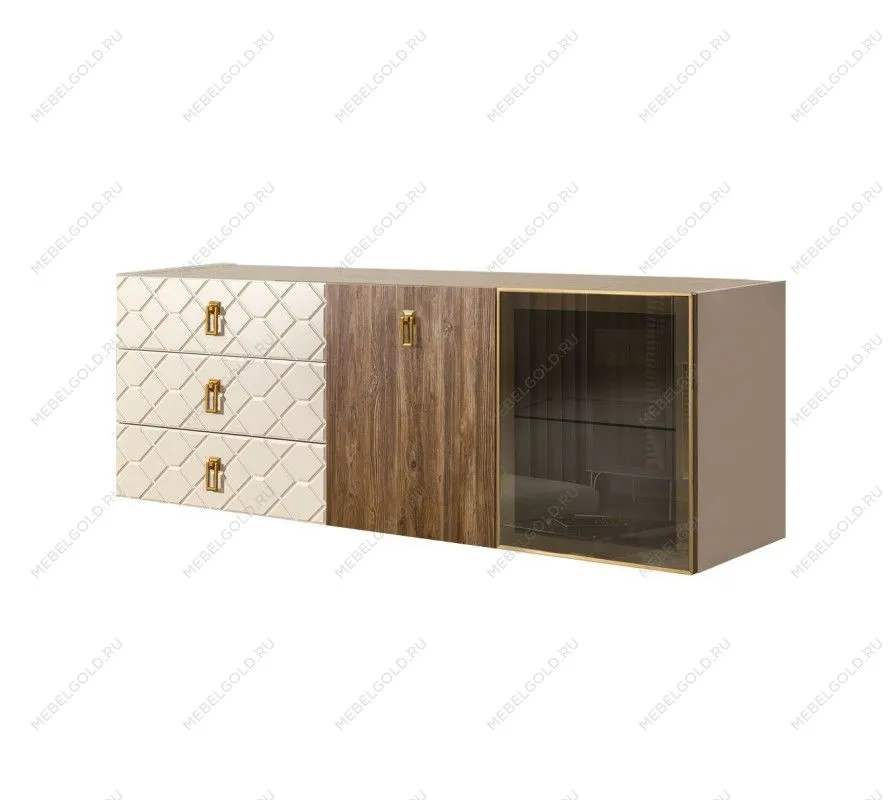 Комод 1.6м Bogemia Fly Wood Fa (Слоновая кость) (Novabuk/Золото) БМКМ-4[5][10]