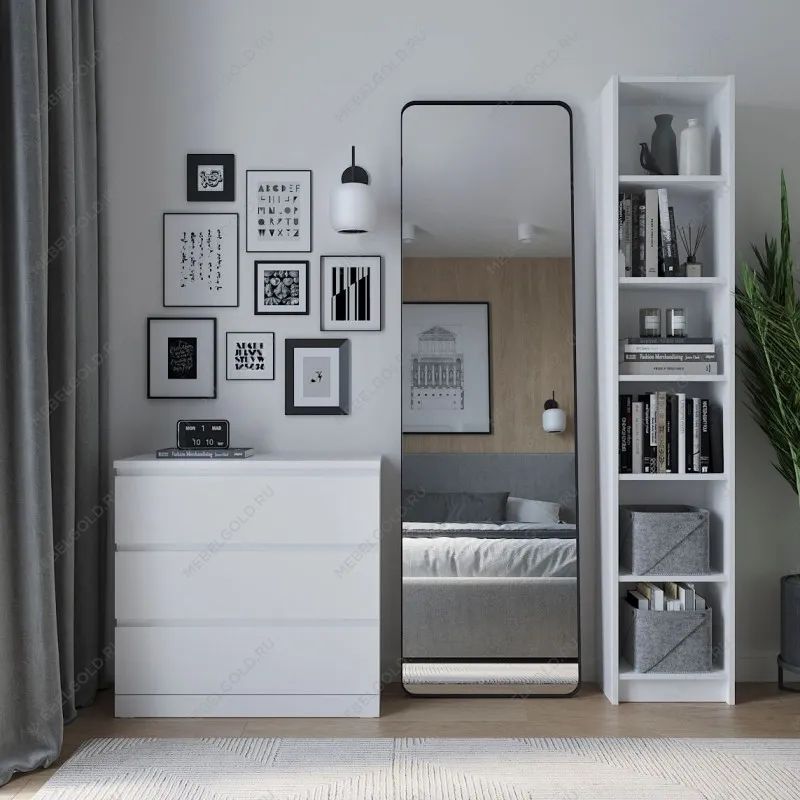 Стеллаж Варма, 6 полок, 38х198х28 см, белый | изображение 4