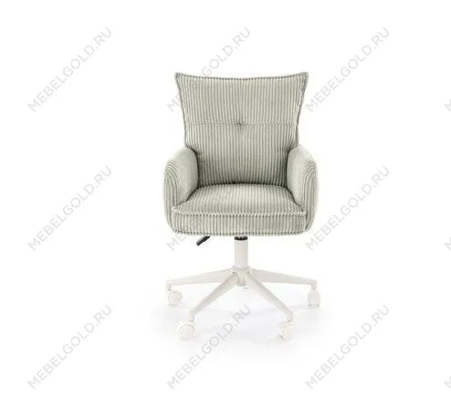 Кресло компьютерное Halmar DUMBO (светло-серый/белый) | изображение 3