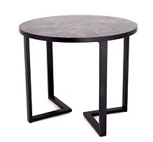 Стол круглый Лофт Зиг-Заг (ЛДСП 32 мм /Марцена темный / кромка чёрная)