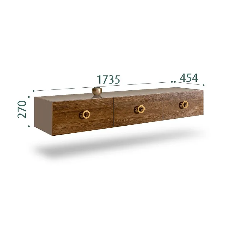 Тумба телевизионная 1.6м Bogemia Fly Wood Fi (Мокка) (Lakobel/Золото) БМТ-1