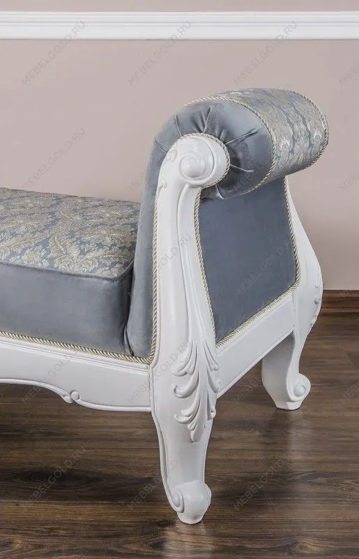 Оттоманка Мишель с двумя подлокотниками белый матовый | изображение 6