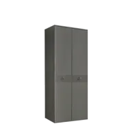 Шкаф 2-х дверный Римини СОЛО (Серый/Серебро) РМШ2/2(s)