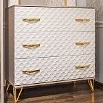 Комод Лара 3 ящика белый глянец | изображение 1