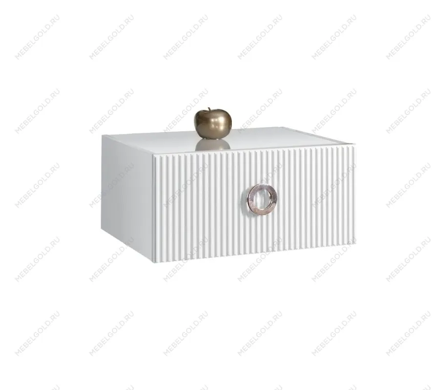 Тумба прикроватная Bogemia Fly Fillini (Белый) (Lakobel/Хром) БМТП-1