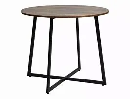 Стол обеденный Signal LUNA 90 (рустикальный коричневый/черный)