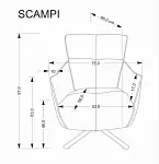 Кресло Halmar SCAMPI (серый) | изображение 9