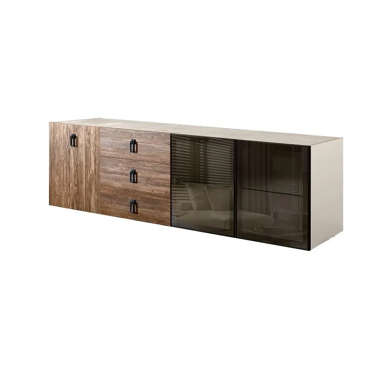 Комод 2.1м Bogemia Fly Wood Fa (Слоновая кость) (Novabuk/Черный) БМКМ-5[5][10]