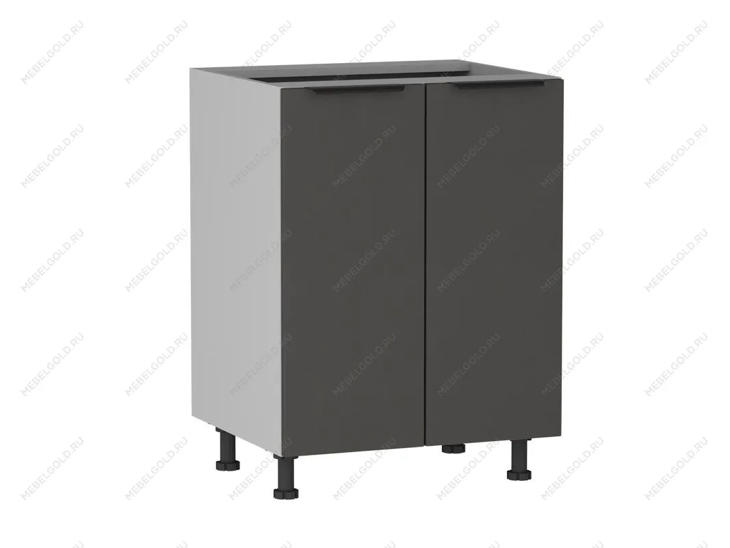 Стол 2-х дверный С-60, Ватель (600*523*820) Экокожа Серый, 23306