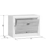 Тумба для обуви Коен BUT 1D ясень снежный | изображение 1