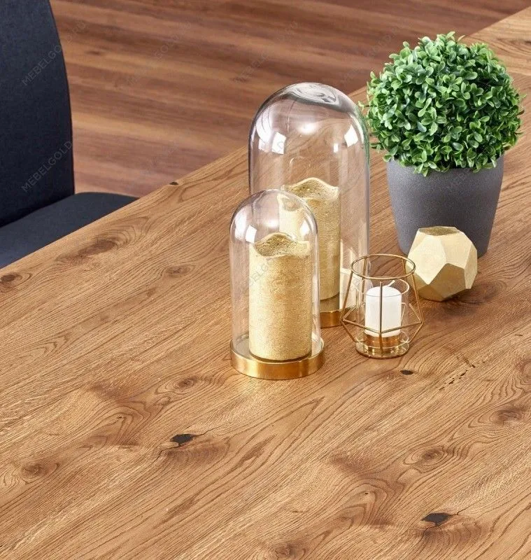 Стол обеденный Halmar PEREZ раскладной (дуб светлый/черный) | изображение 4