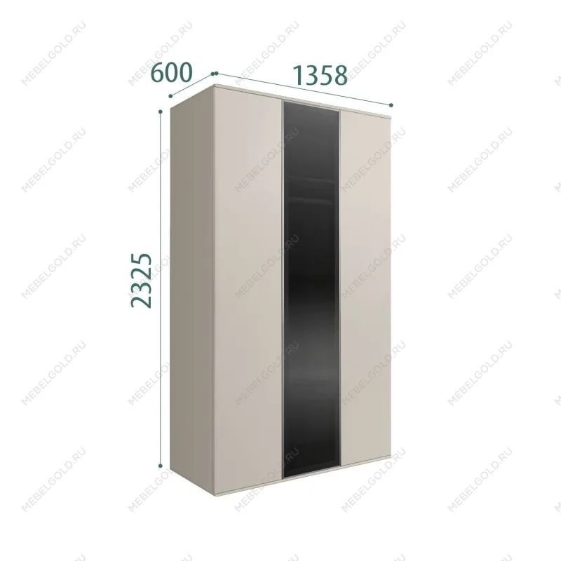 Шкаф 3-х дверный Bogemia Air (Шелк/Серебро) БМШ2/3(1)