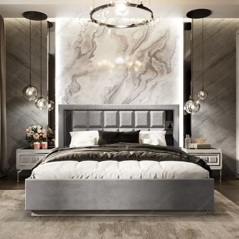 Кровать Замира 160x200 см серый камень | изображение 2